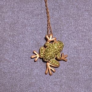 Genuine Swarovski Frog pendant